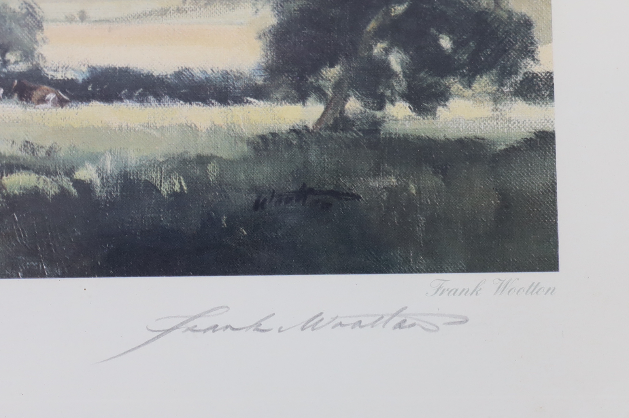 Frank Wootton (1911-1998) pencil signed colour print, Summer Afternoon on the South Downs, limited edition 212/850, 45 x 51cm